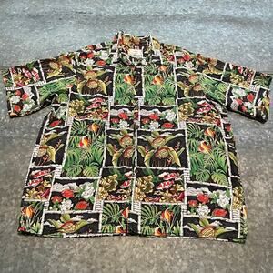 Reyn Spooner Miles Collection Hawaiian Shirt Mens XL Rayon Vintage Tropical Fish
